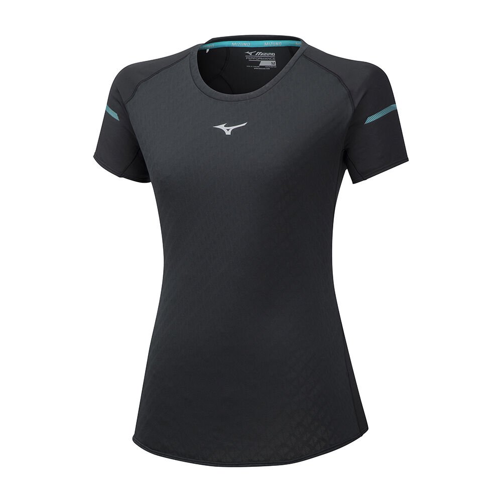 Mizuno Women's T-Shirts Alpha Black - ENGRMKF-97